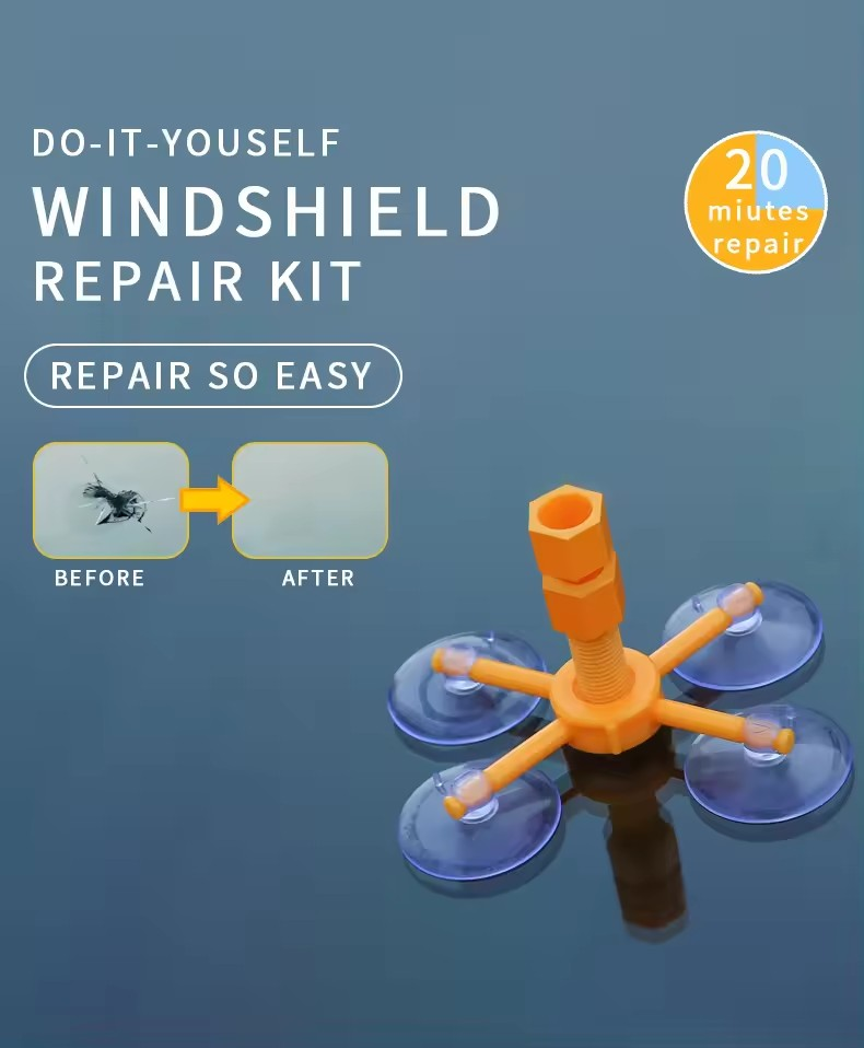Kit Profesional pentru Repararea Parbrizului sau Geamului Auto, Windshield