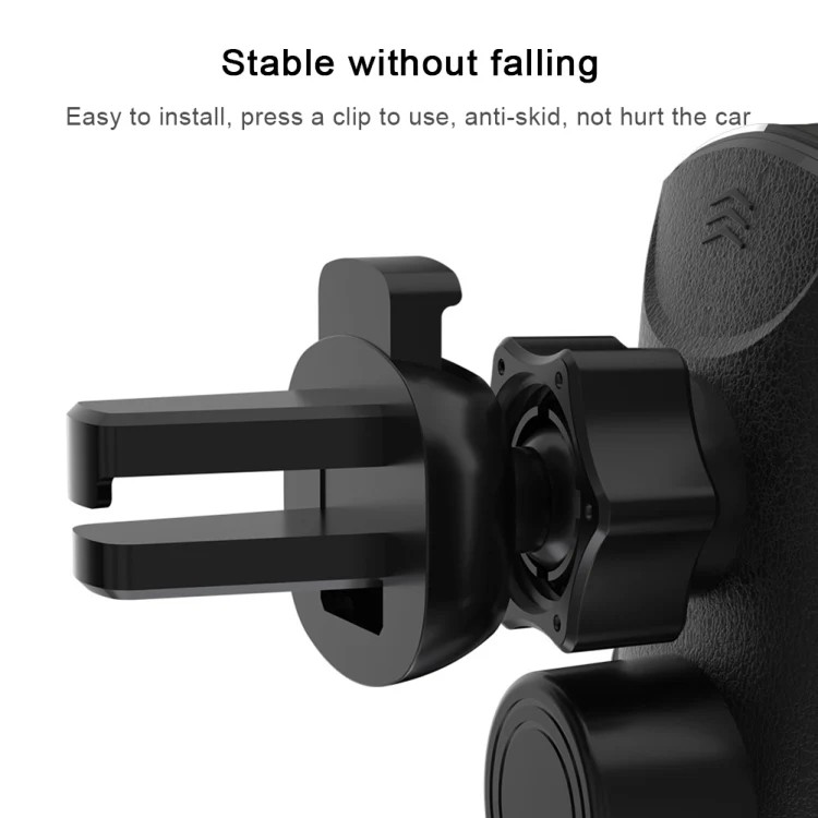 Suport auto wireless Q2: Încărcare rapidă 15W, magnetic, universal, Rotatie 360°, auriu