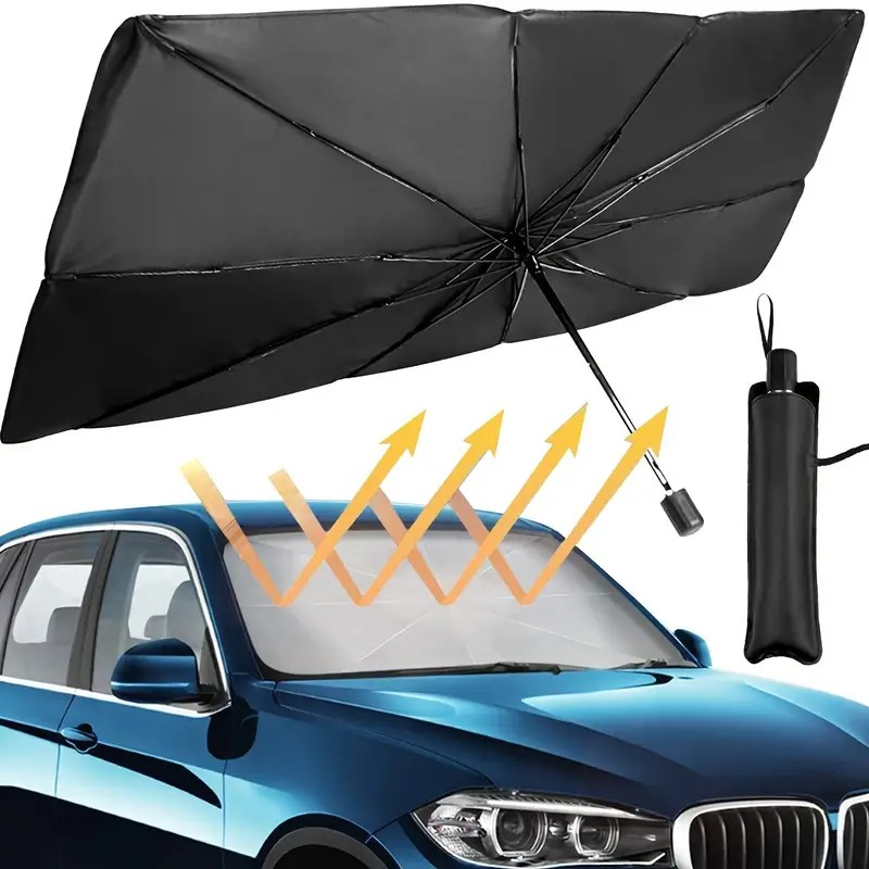 Parasolar Auto Pliabil pentru Masina, model Umbrela, Rezistent UV