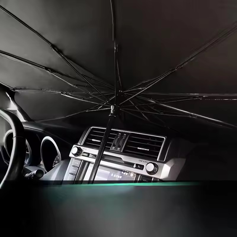 Parasolar Auto Pliabil pentru Masina, model Umbrela, Rezistent UV